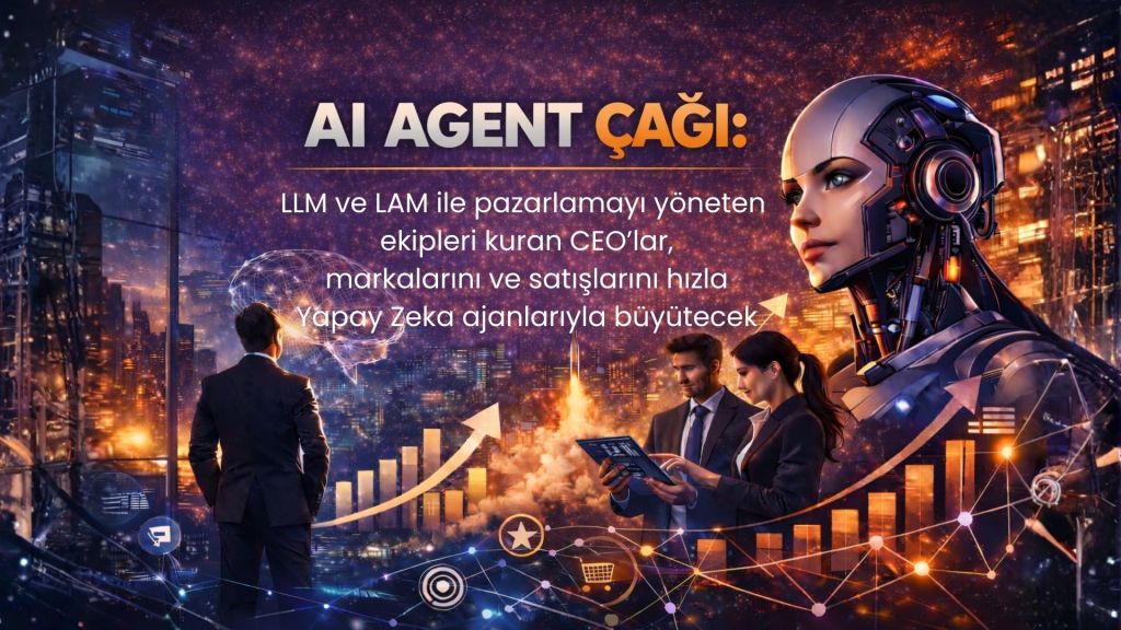 AI Agent Çağı LLM ve LAM ile Pazarlamayı Yönetecek Ekipleri Olan CEO’lar Markalarını ve Satışlarını Yapay Zeka Ajanlarıyla Hızla Büyütecek