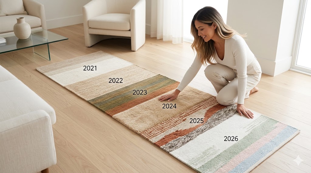 2021’den 2026’ya Halı Trendleri: Toprak Tonları, Doğal Dokular ve Pastel Bahar Etkisi